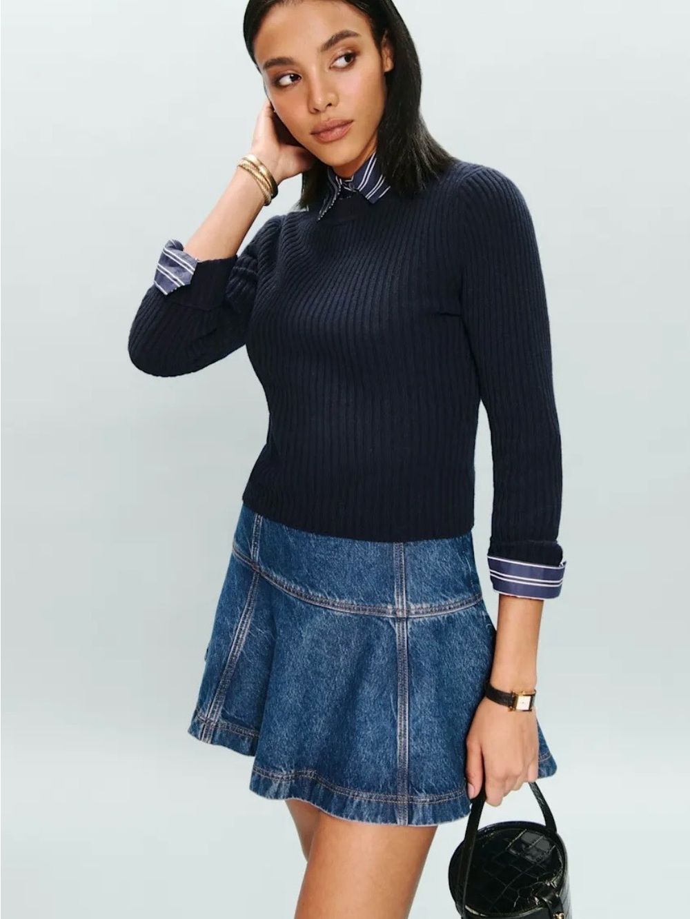 Reformation Bentley Denim Mini
Skirt  size - 28